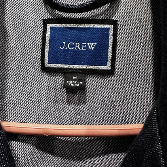 J Crew Denim lady Jean jacket in Stay Navy wash size medium. Button up collar - Picture 6 of 7